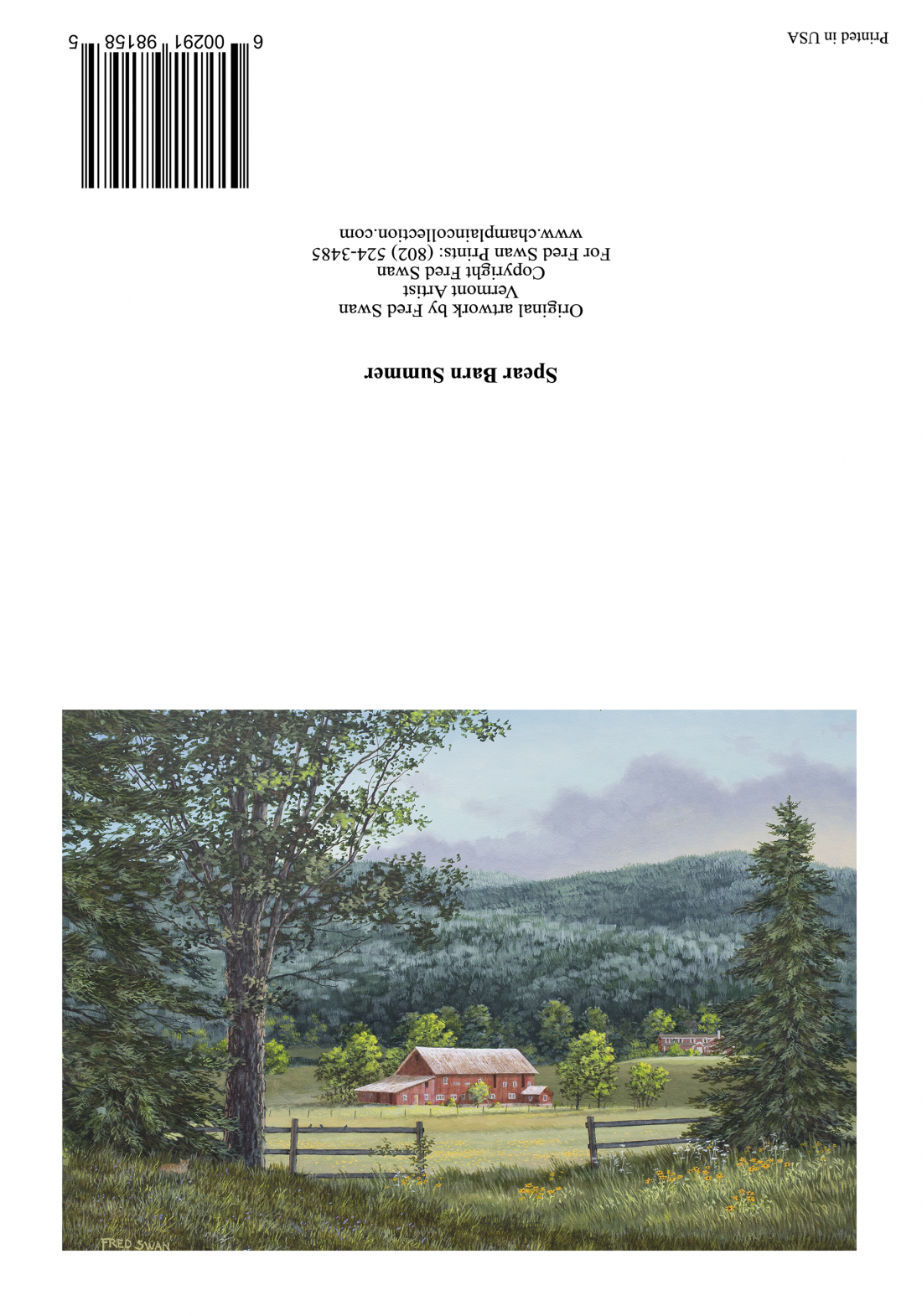 Spear Barn Summer - American Realist Painting by Fred Swan